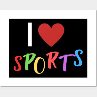 I love sports fun letters Posters and Art